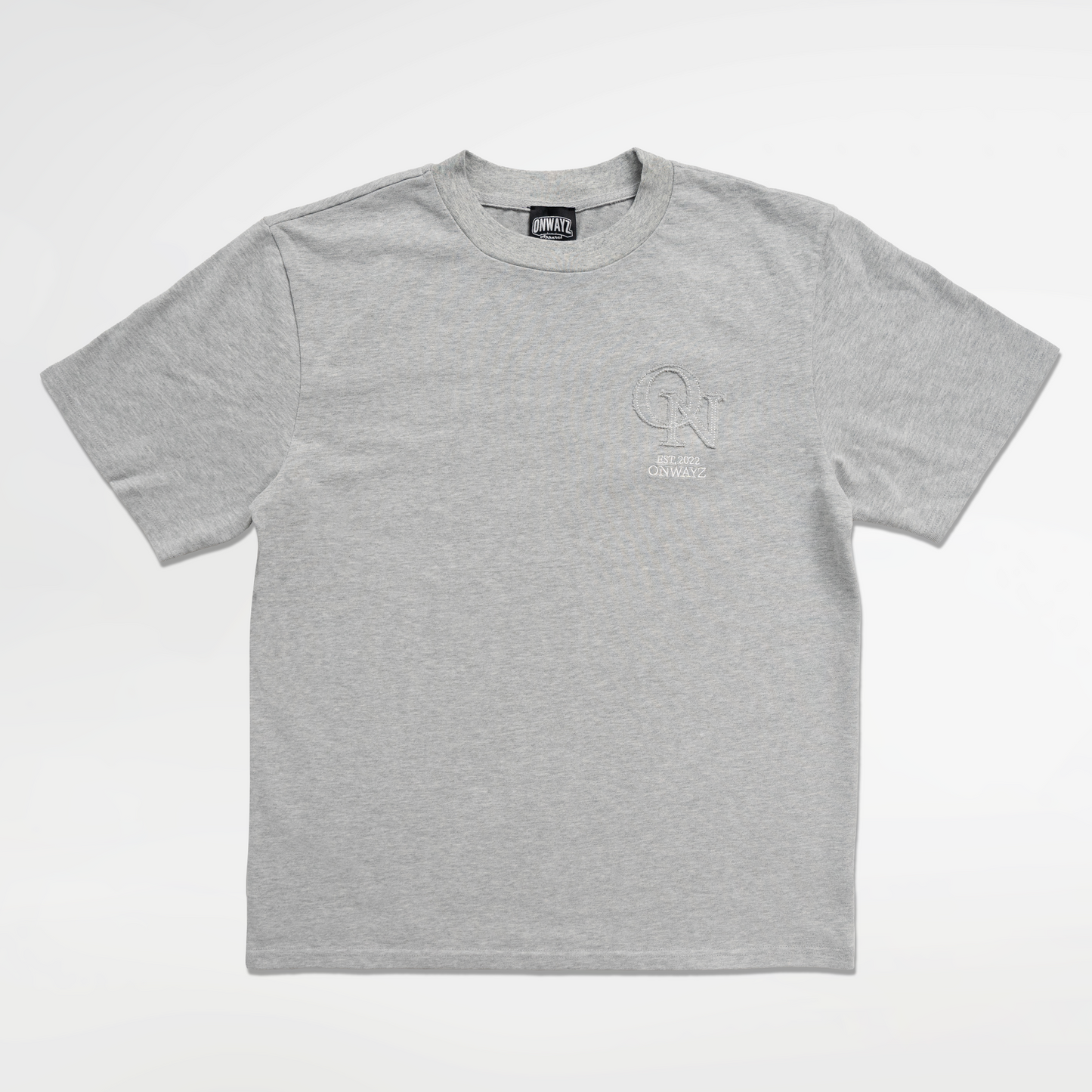 Distressed Applique T Shirt - Grey