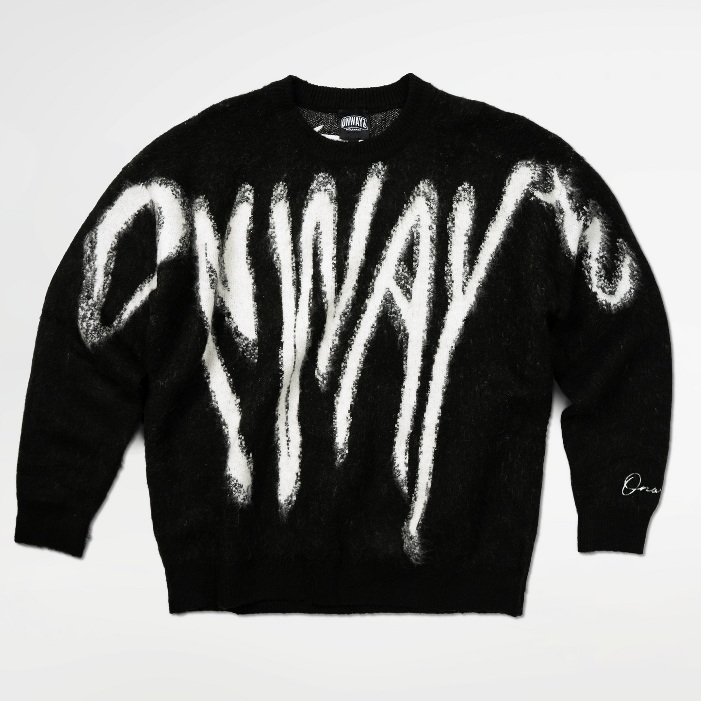 Fluff Knit Crewneck - Black