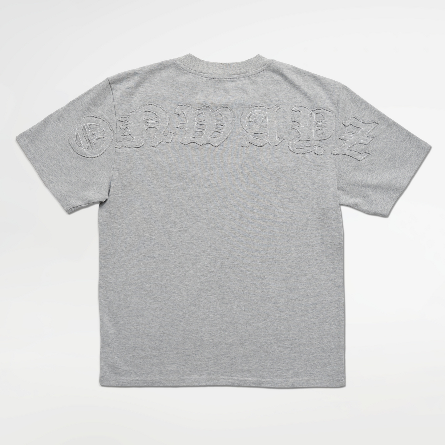 Distressed Applique T Shirt - Grey