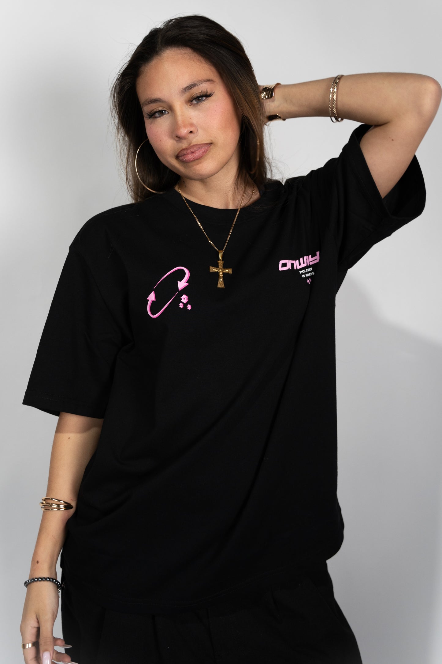 Motion T Shirt - Black Pink