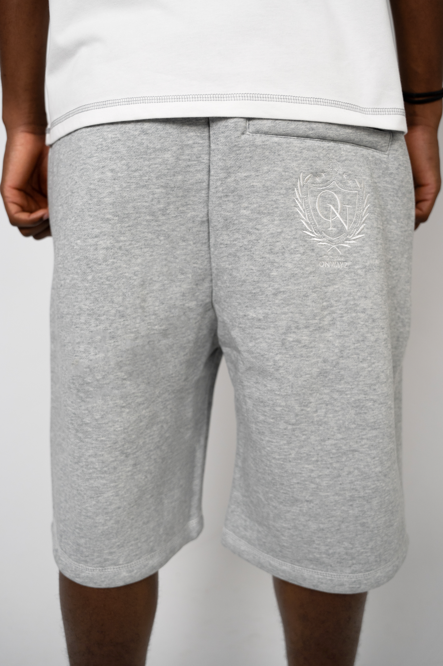 Crest Stitch Shorts - Grey