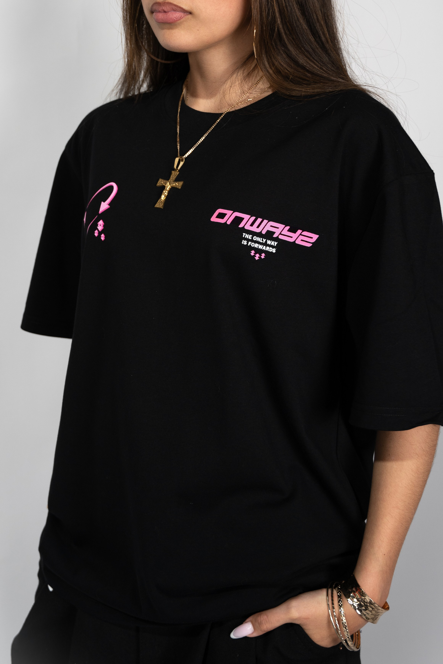 Motion T Shirt - Black Pink