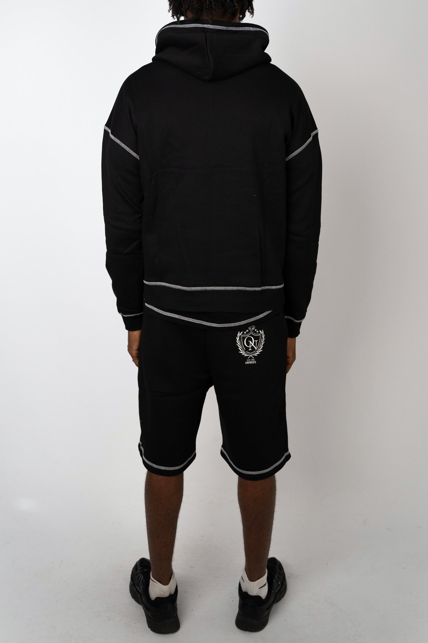 Crest Stitch Shorts - Black