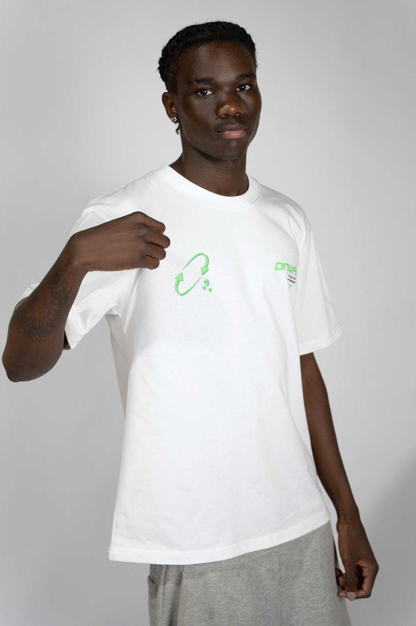 Motion T Shirt - White Green
