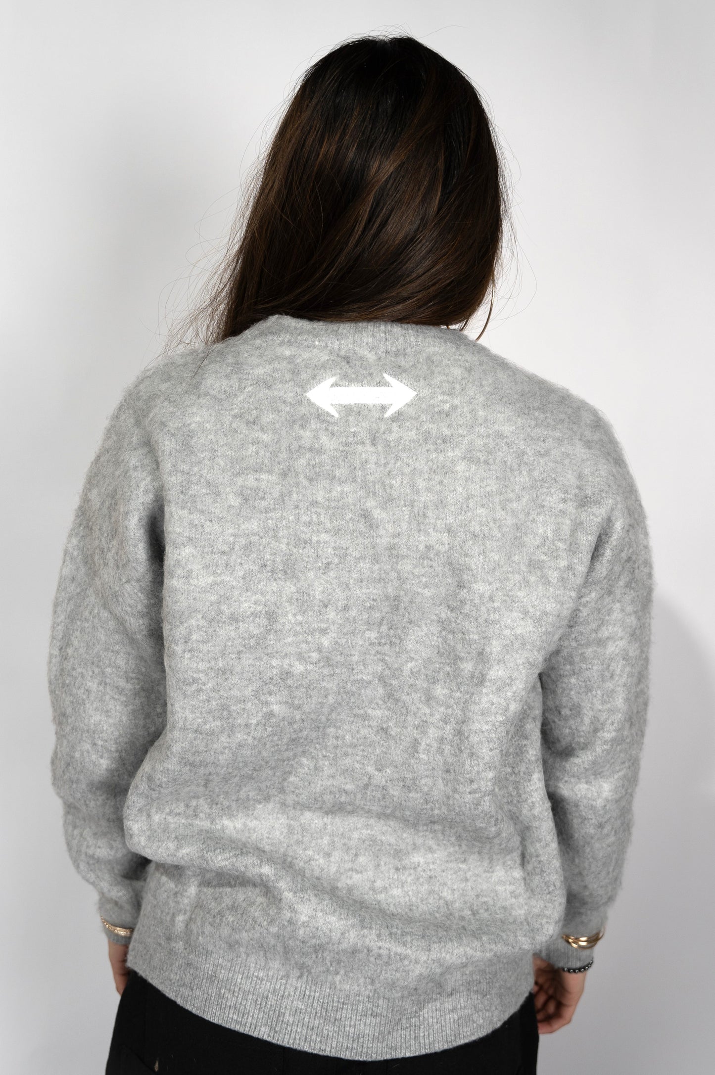 Fluff Knit Crewneck - Grey