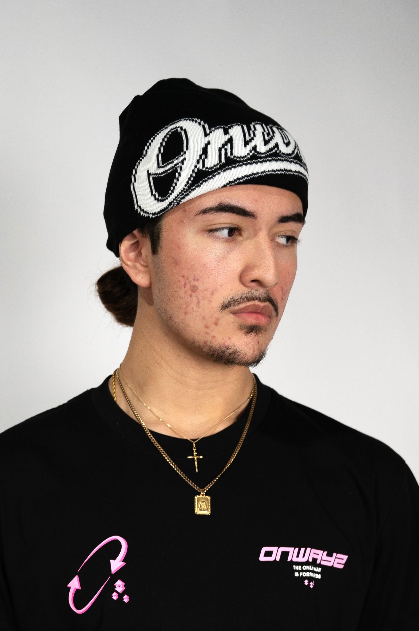 Reversible Beanie - Black / Yellow