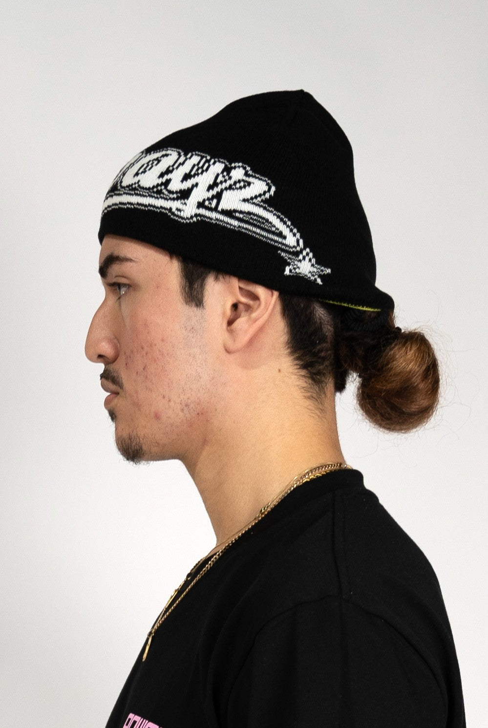 Reversible Beanie - Black / Yellow