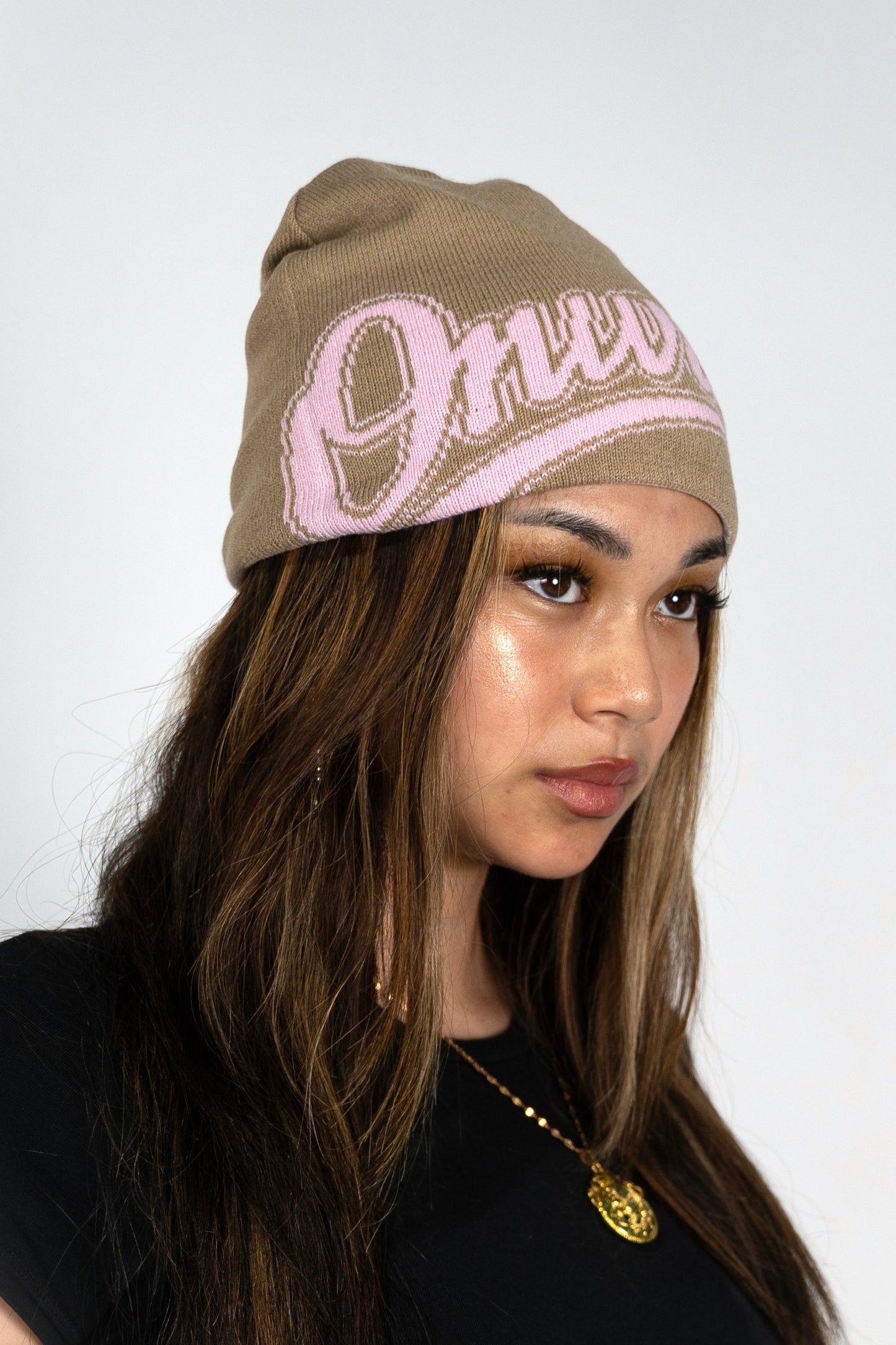 Reversible Beanie - Brown / Grey