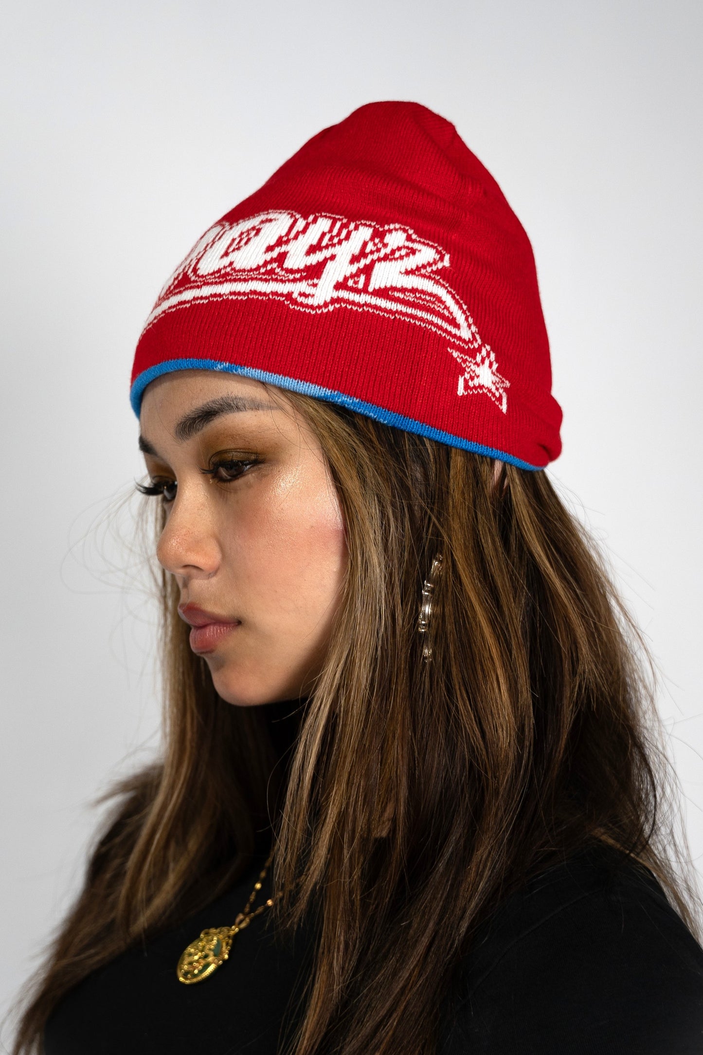 Reversible Beanie - Blue / Red