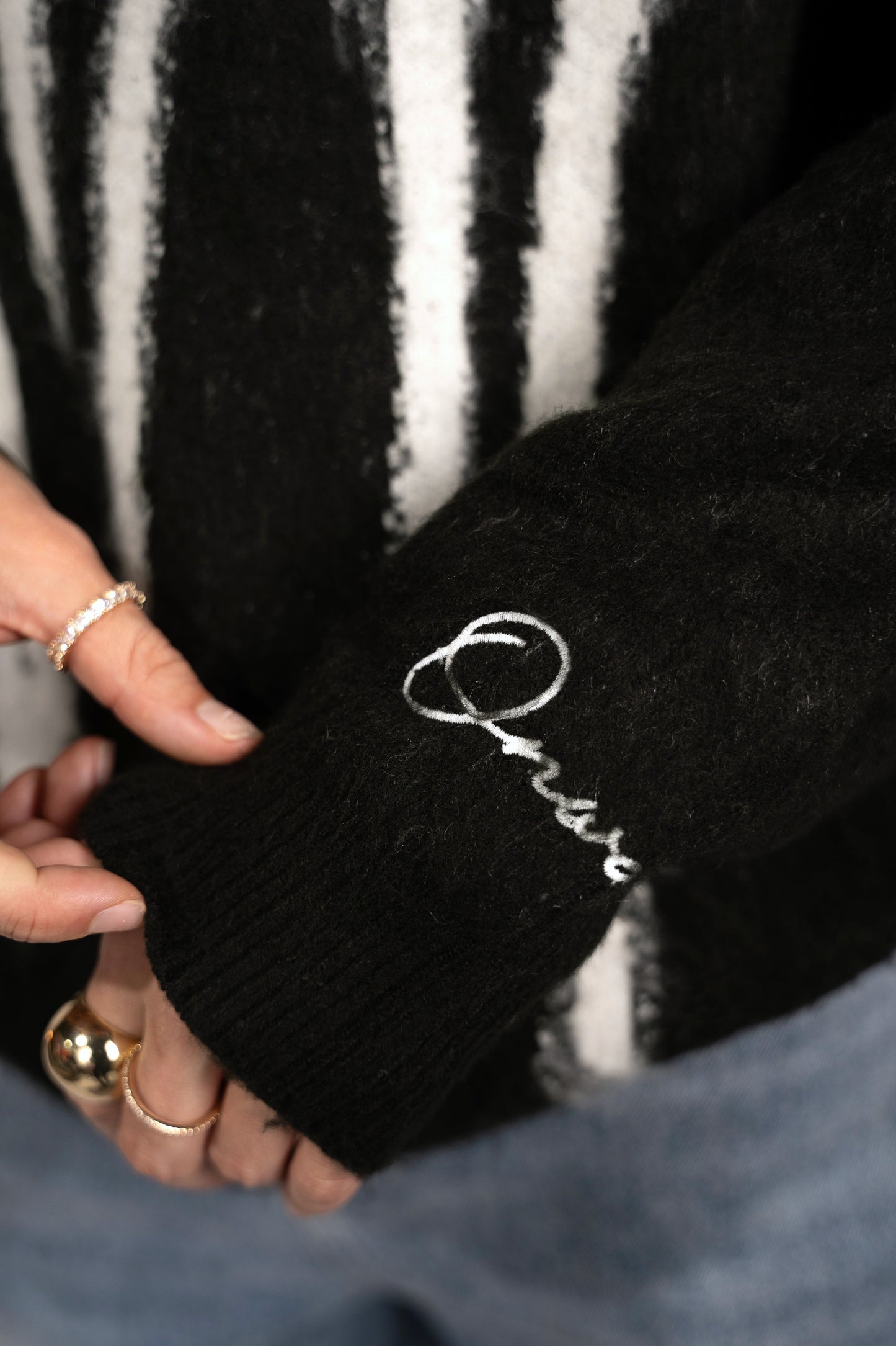 Fluff Knit Crewneck - Black