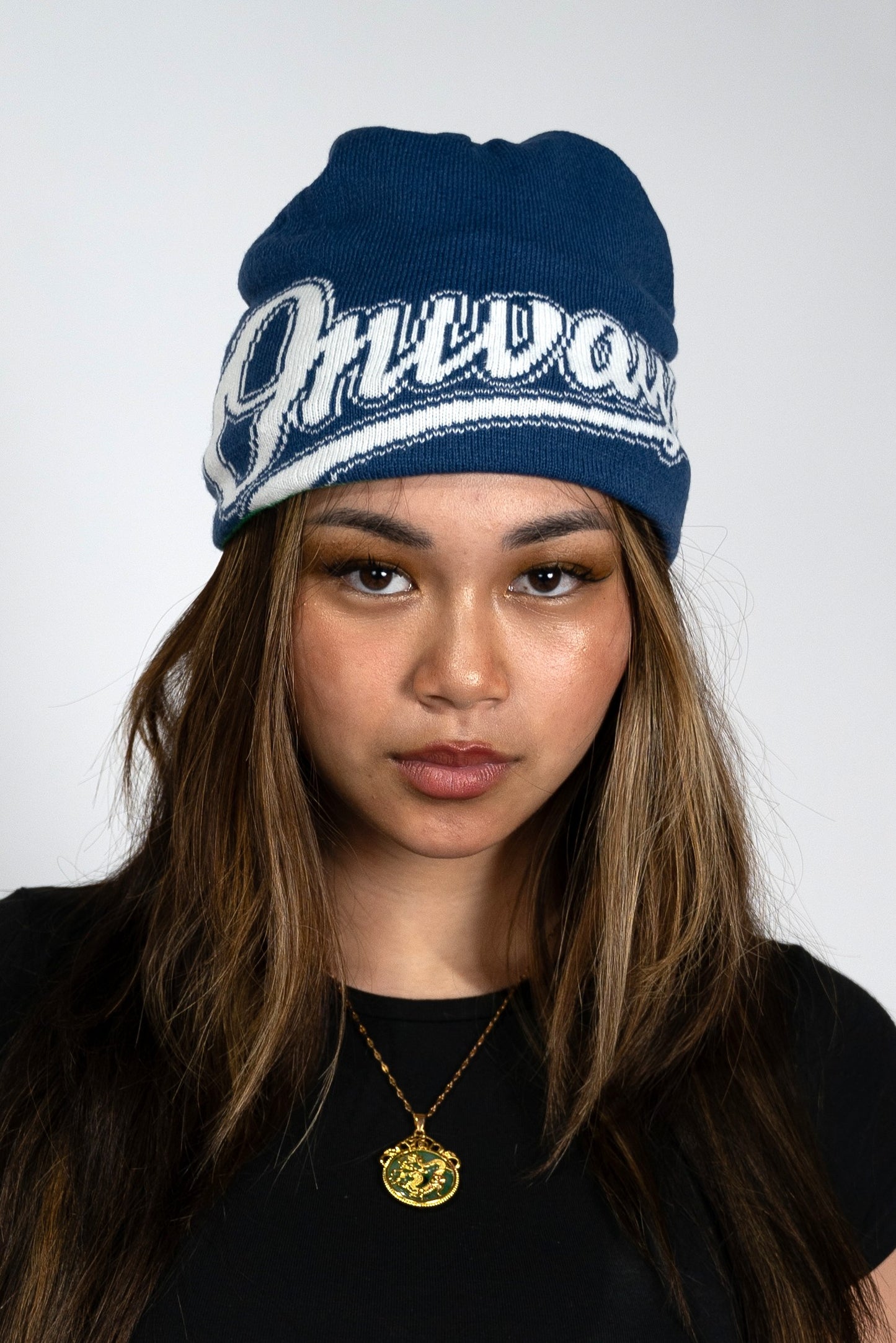 Reversible Beanie - Green / Navy