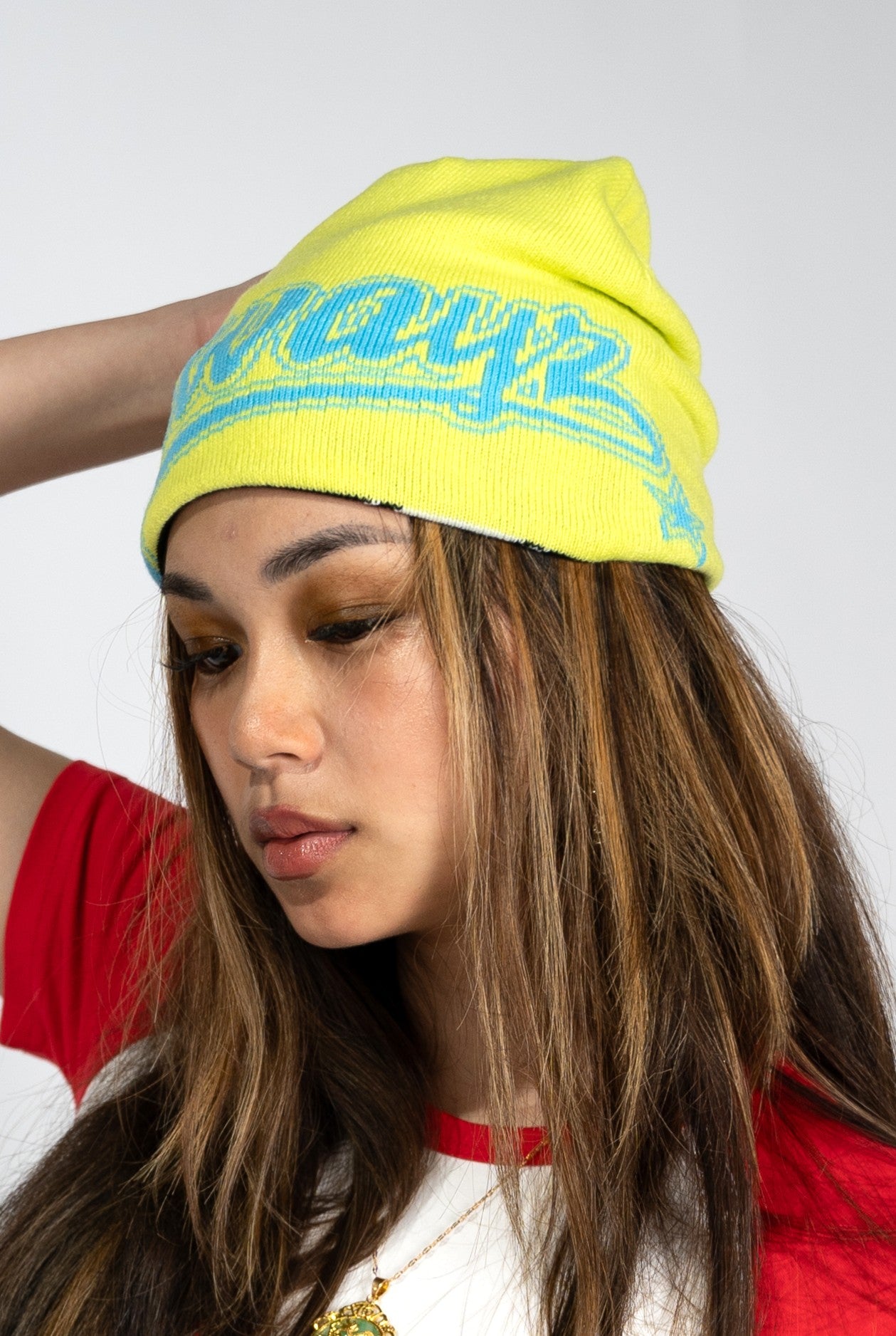 Reversible Beanie - Black / Yellow