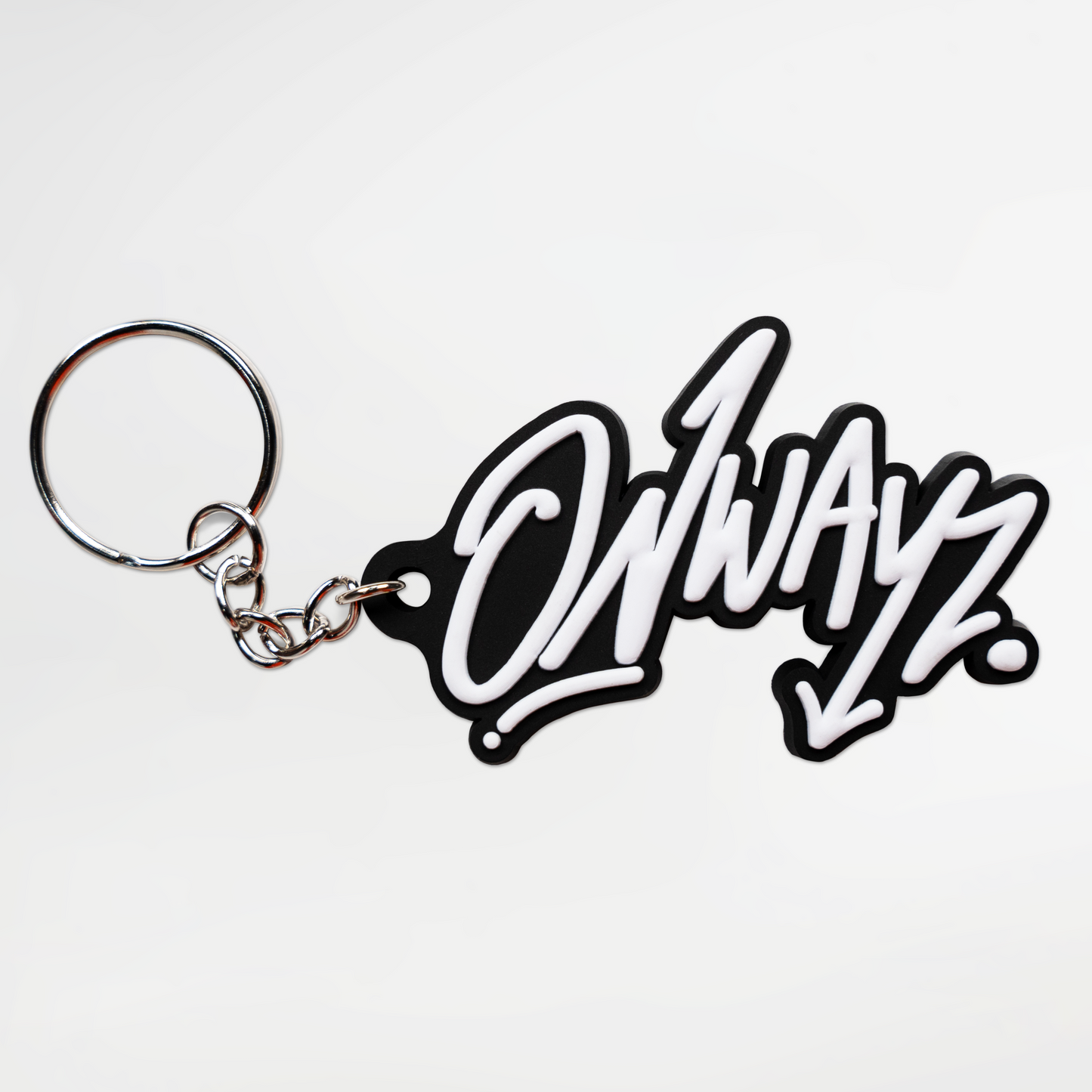 Rubber Keychain - White