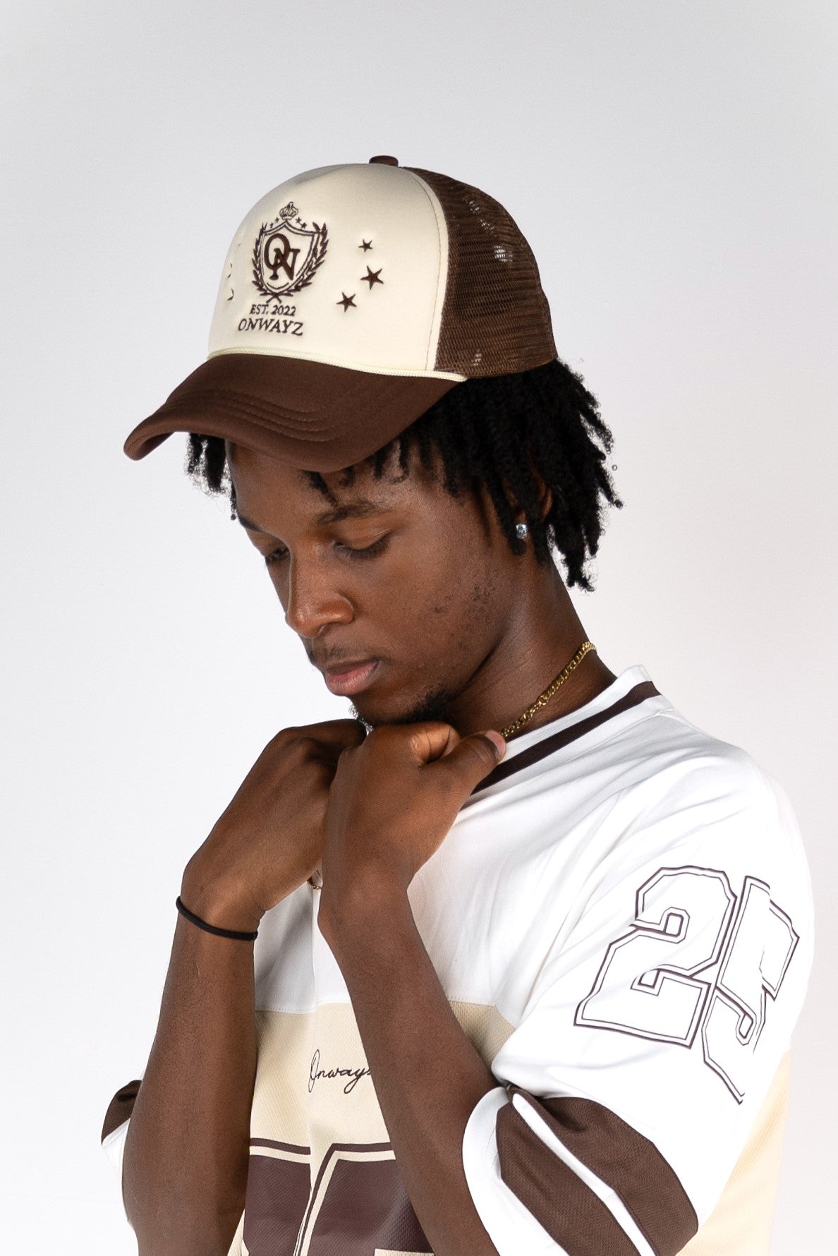 Crest Trucker Cap - Brown