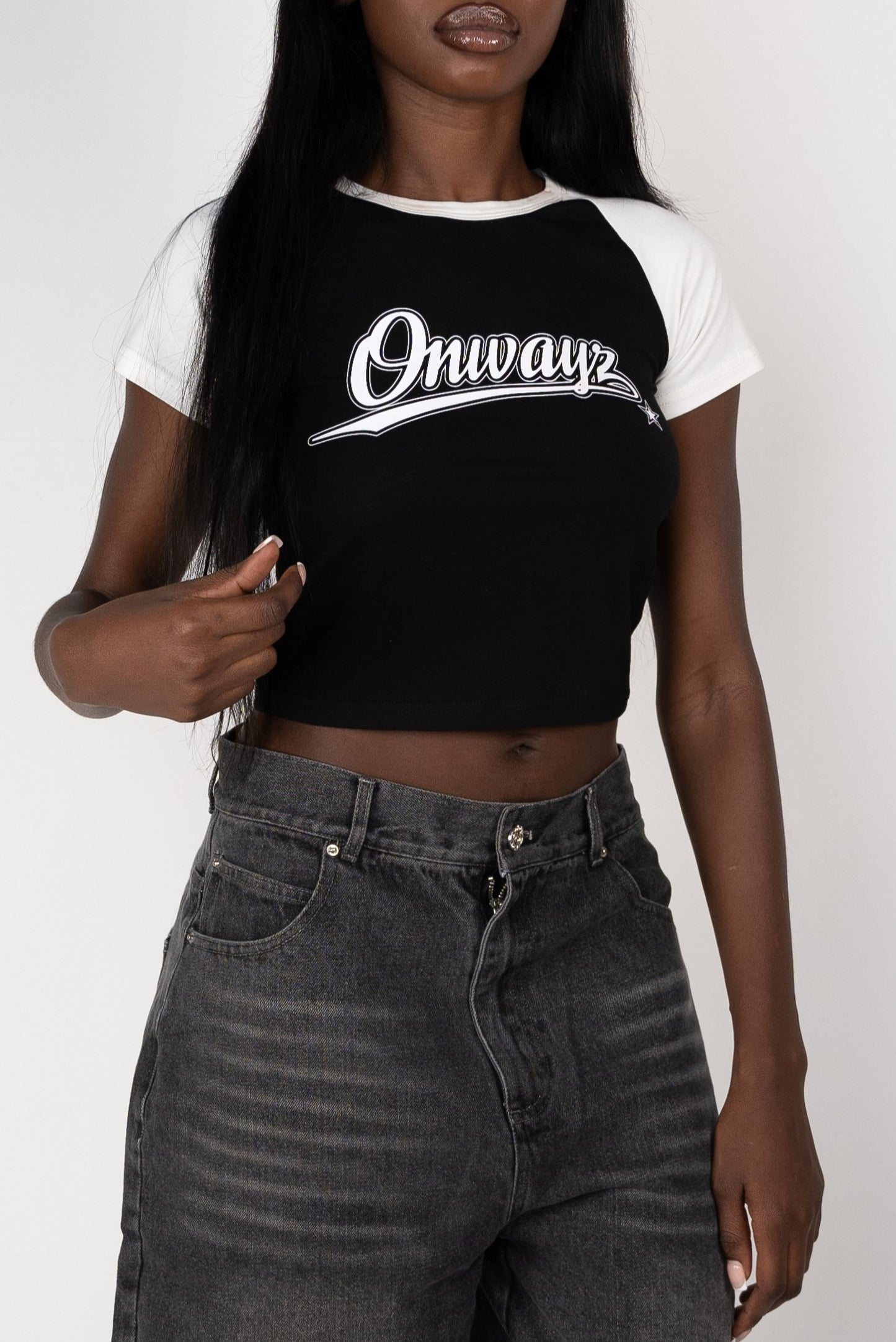 Logo Baby Tee - Black