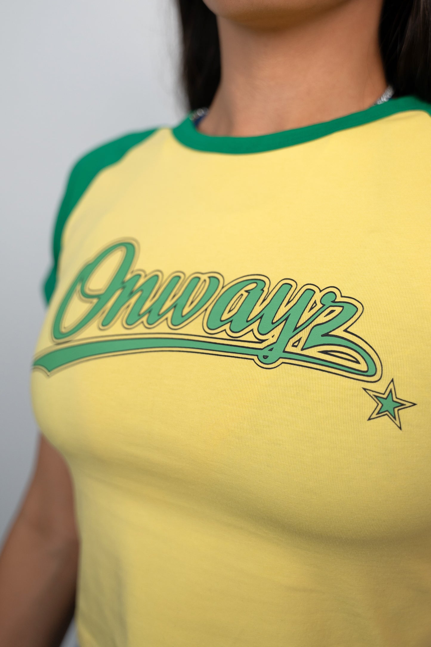 Logo Baby Tee - Yellow / Green