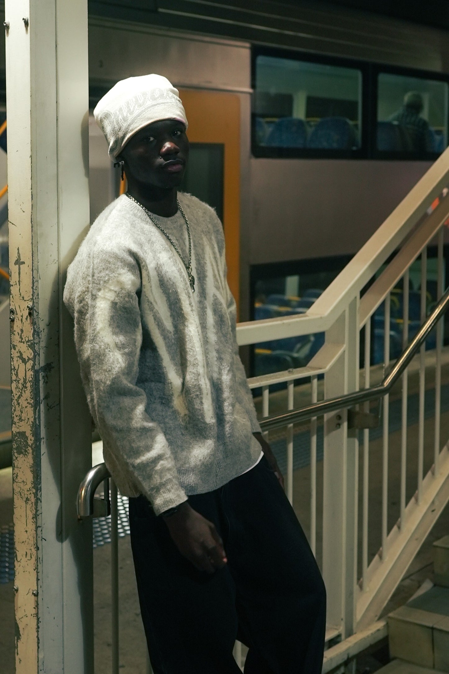Fluff Knit Crewneck - Grey