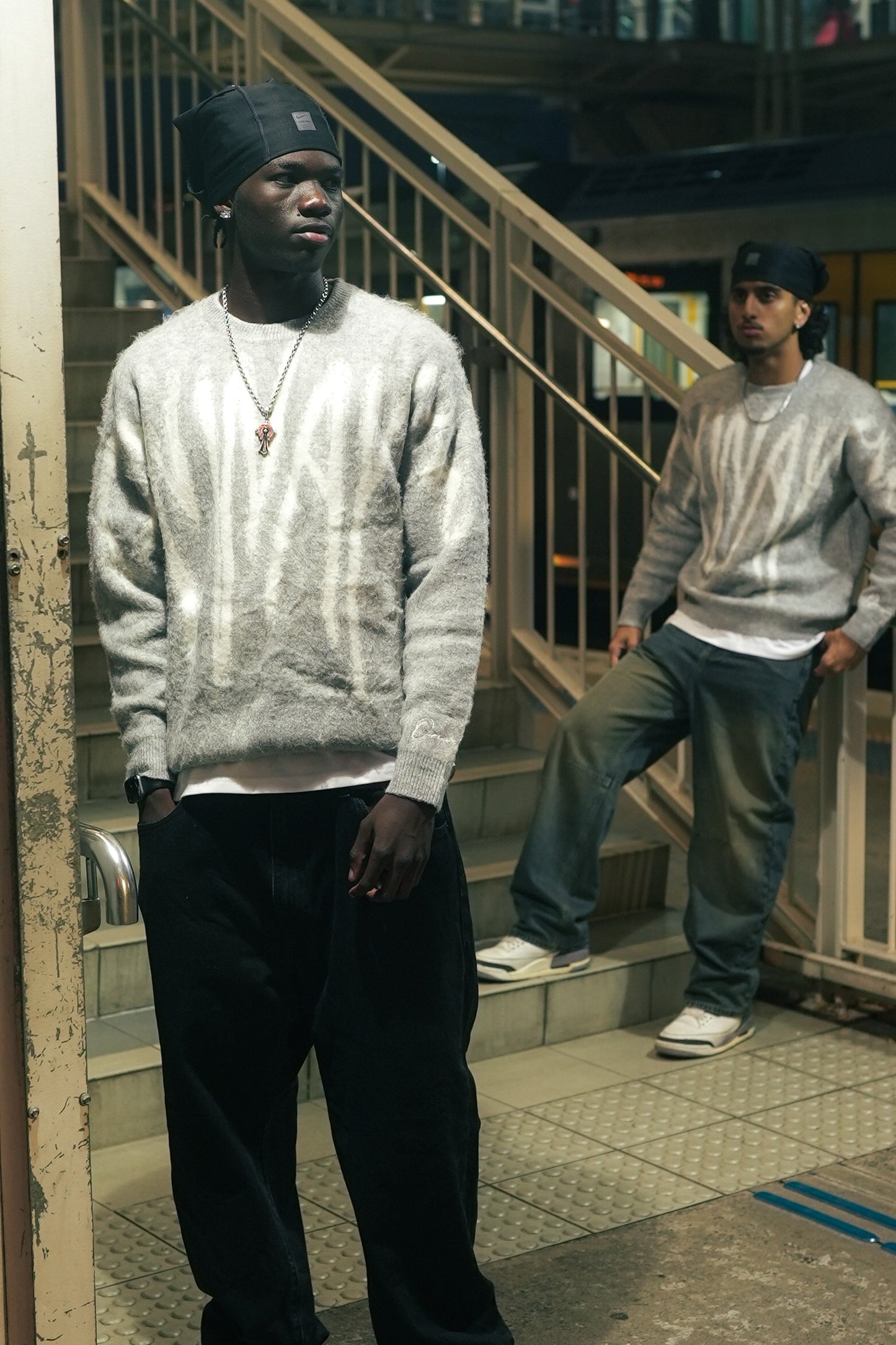 Fluff Knit Crewneck - Grey
