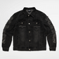 Classic Applique Denim Jacket - Black