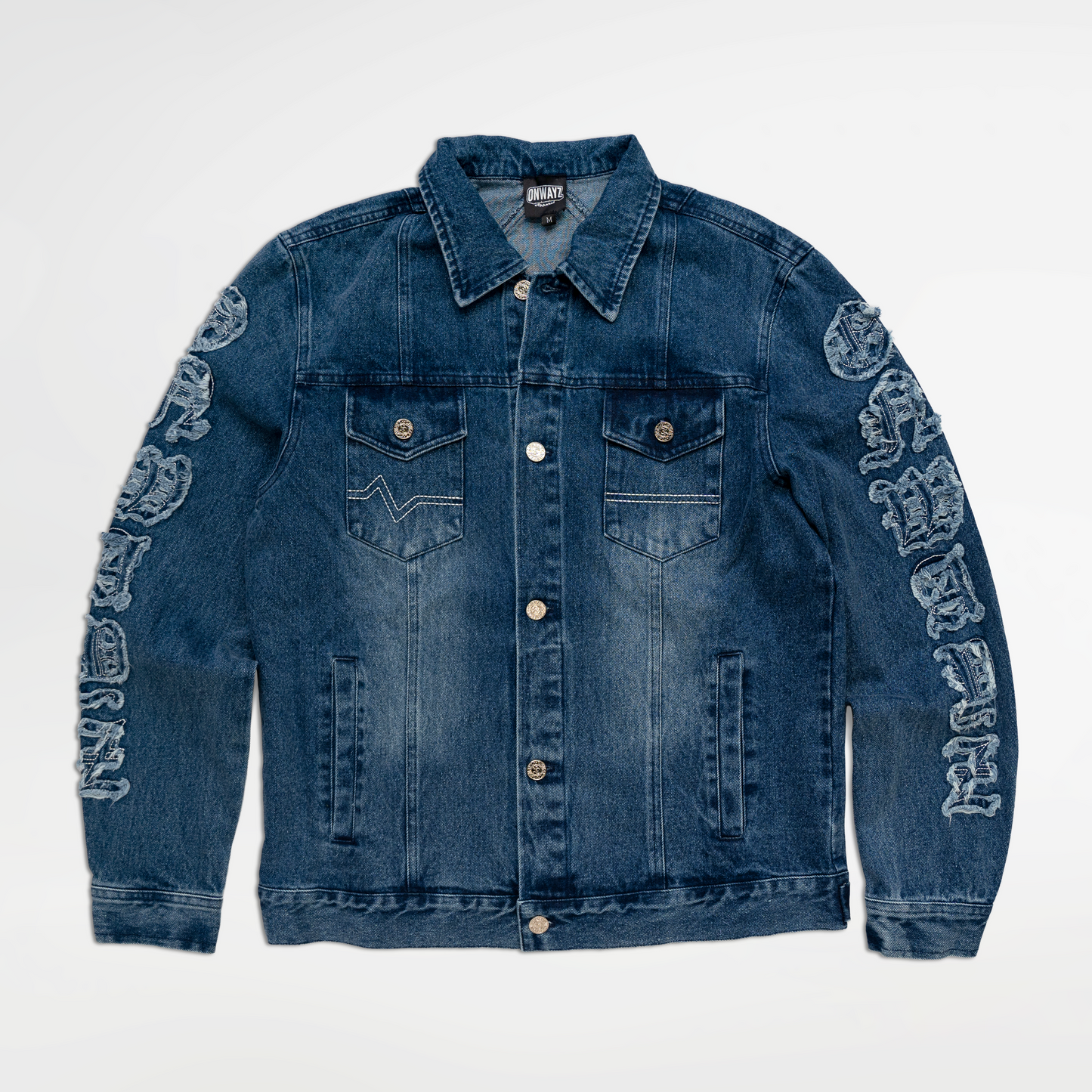Classic Applique Denim Jacket - Blue