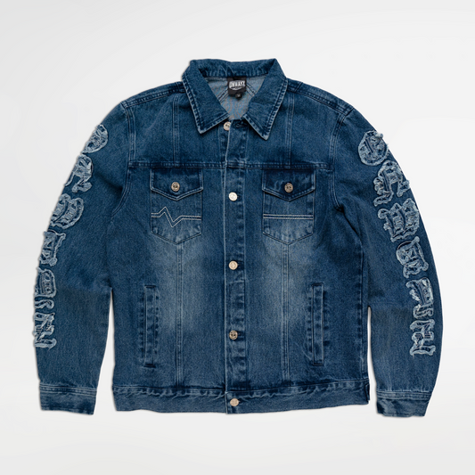 Classic Applique Denim Jacket - Blue