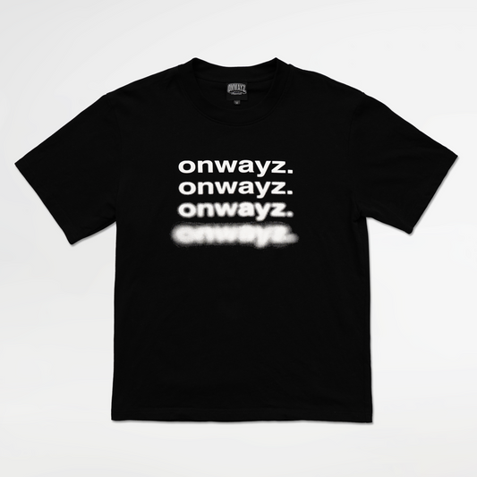 Blur Text T Shirt - Black