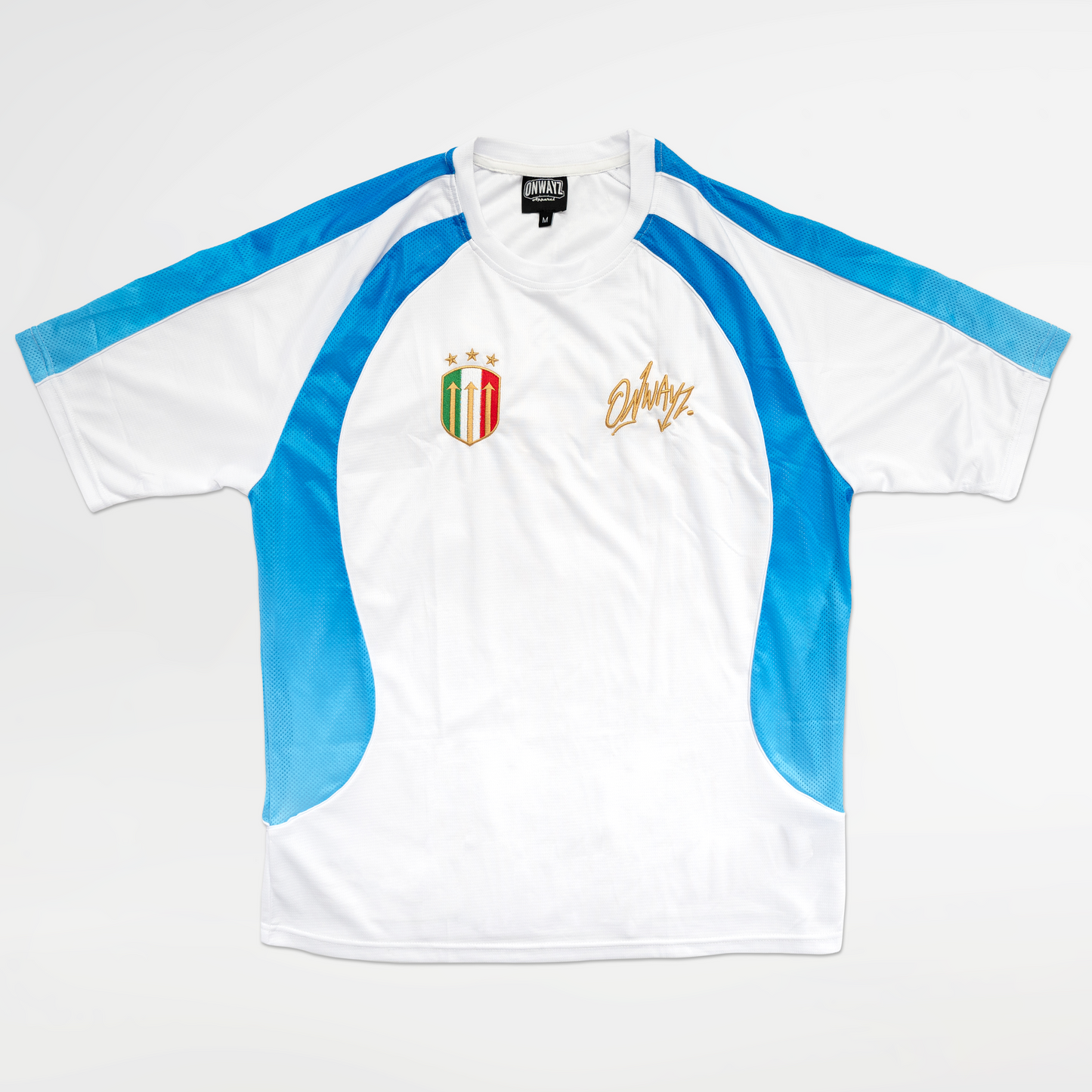 Gradient Jersey - White Blue