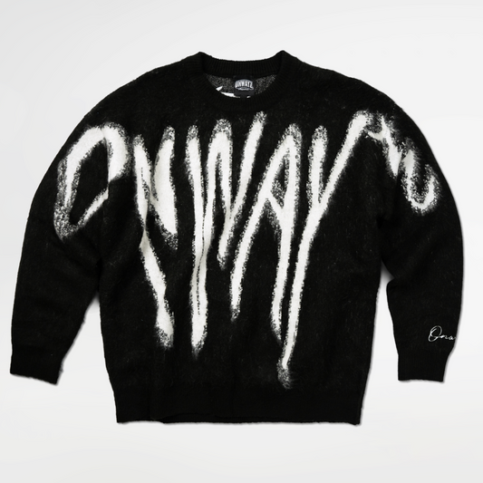 Fluff Knit Crewneck - Black