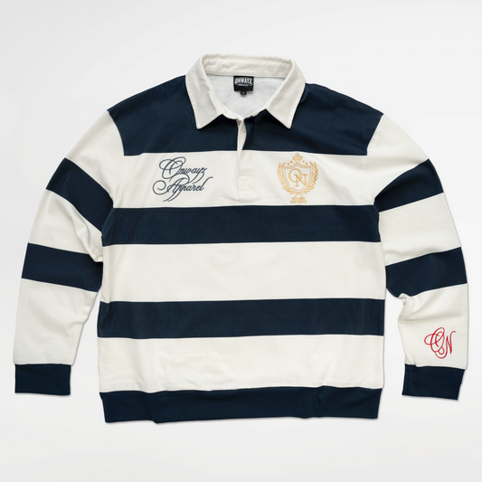 Long Sleeve Polo Shirt - Navy