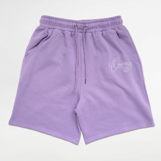 Caligraphy Shorts - Purple