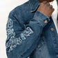 Classic Applique Denim Jacket - Blue