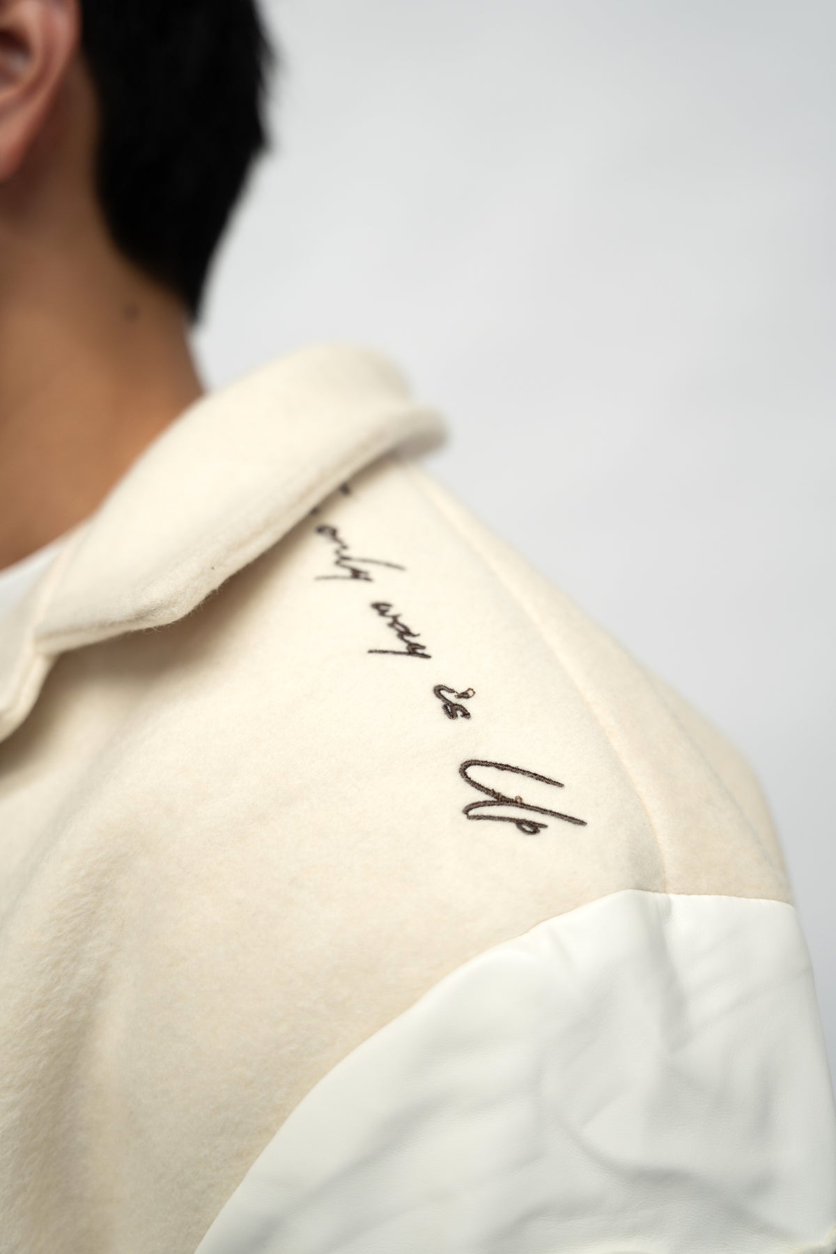 Skyline Varsity Jacket - Beige