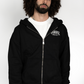 Arrow Script Zip Hoodie - Black