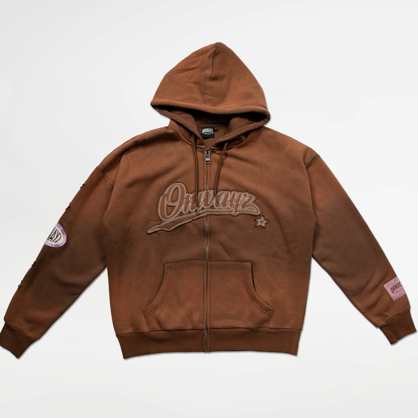 Star Zip Hoodie - Brown