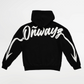 Arrow Script Zip Hoodie - Black