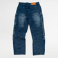 Classic Applique Denim Jeans - Blue