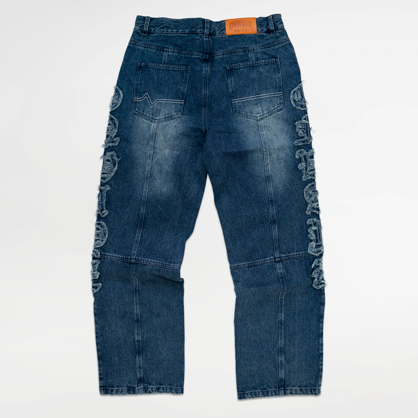 Classic Applique Denim Jeans - Blue
