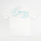 Calligraphy T Shirt - Aqua