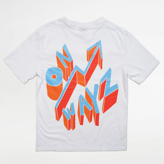 Elevation T Shirt - White Blue