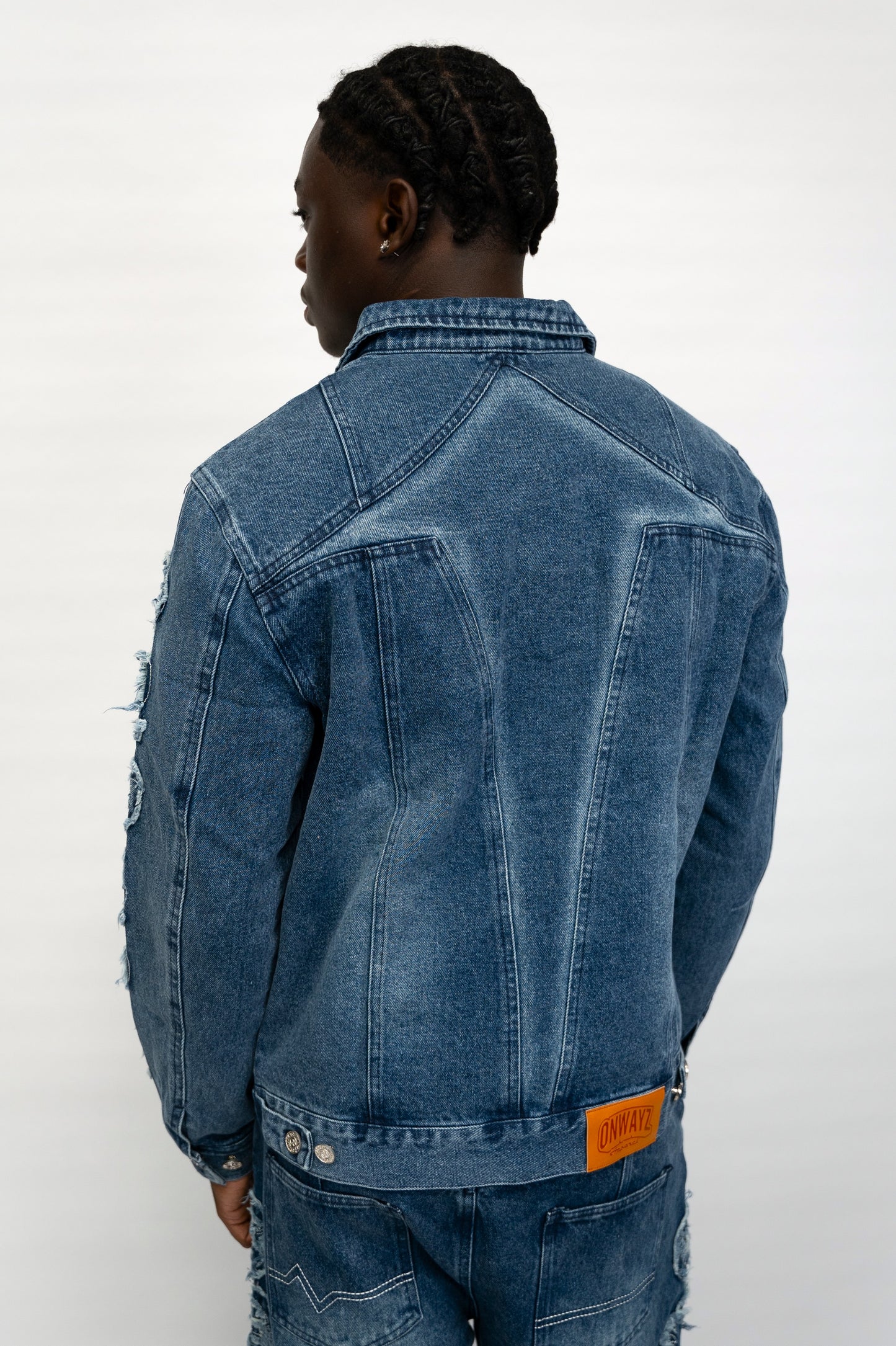 Classic Applique Denim Jacket - Blue