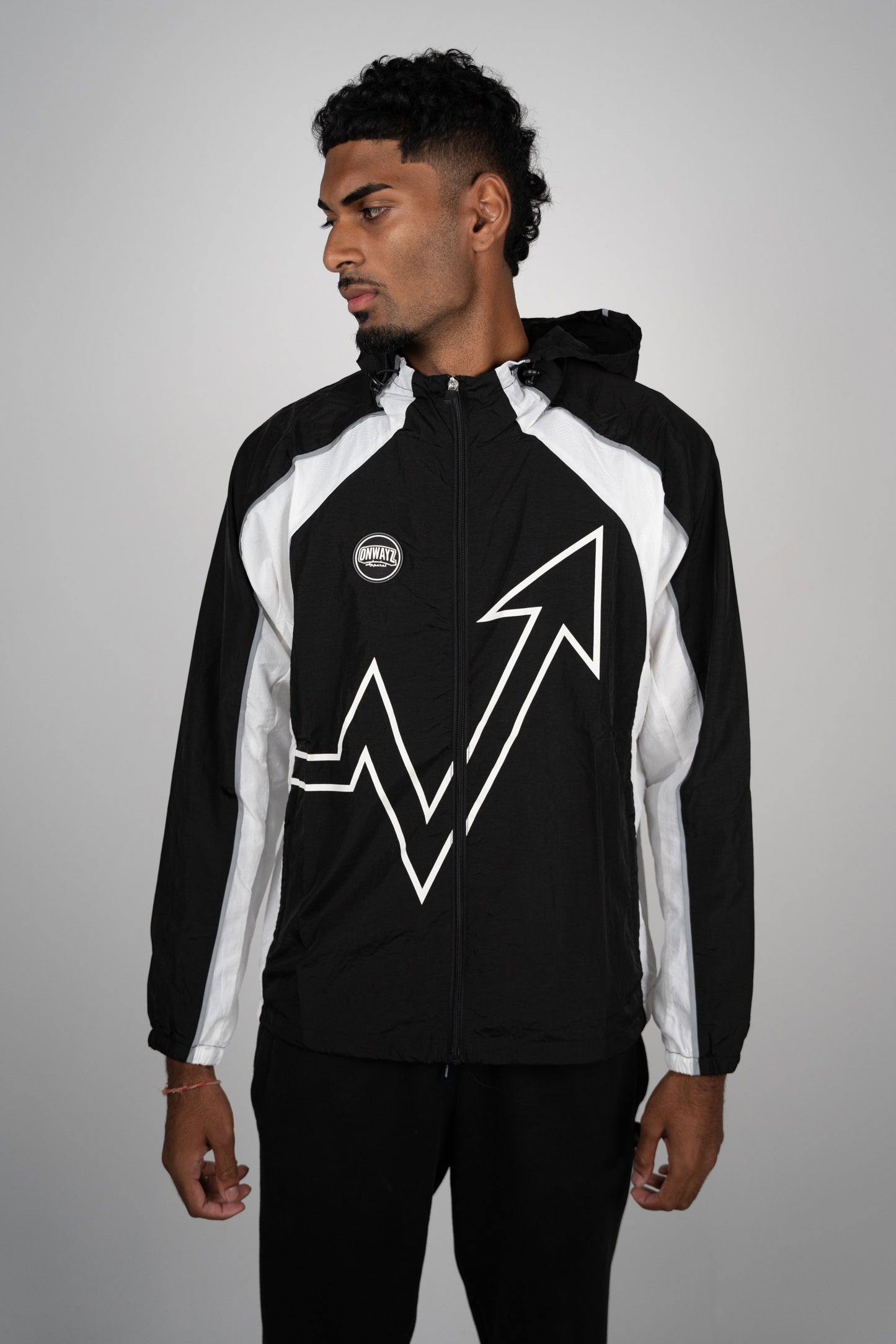 Reflective Elevation Windbreaker - Black