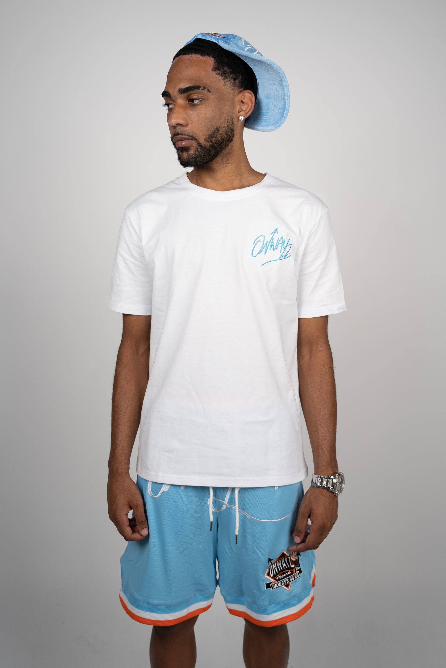 Elevation T Shirt - White Blue