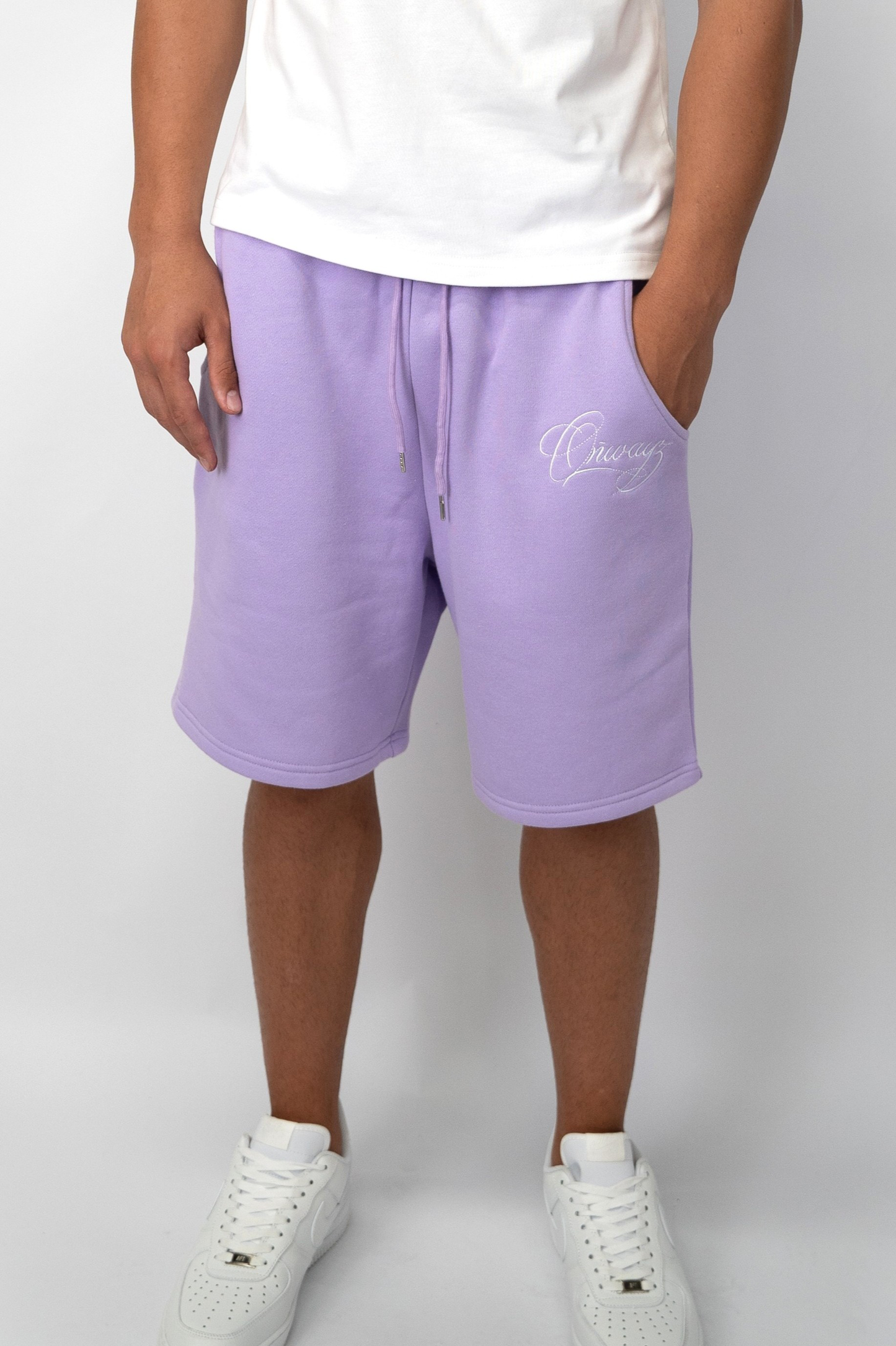 Caligraphy Shorts - Purple