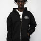 Arrow Script Zip Hoodie - Black