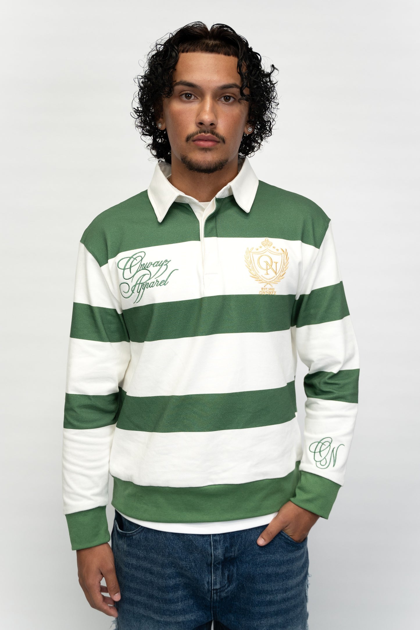 Long Sleeve Polo Shirt - Green