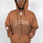 Star Zip Hoodie - Brown
