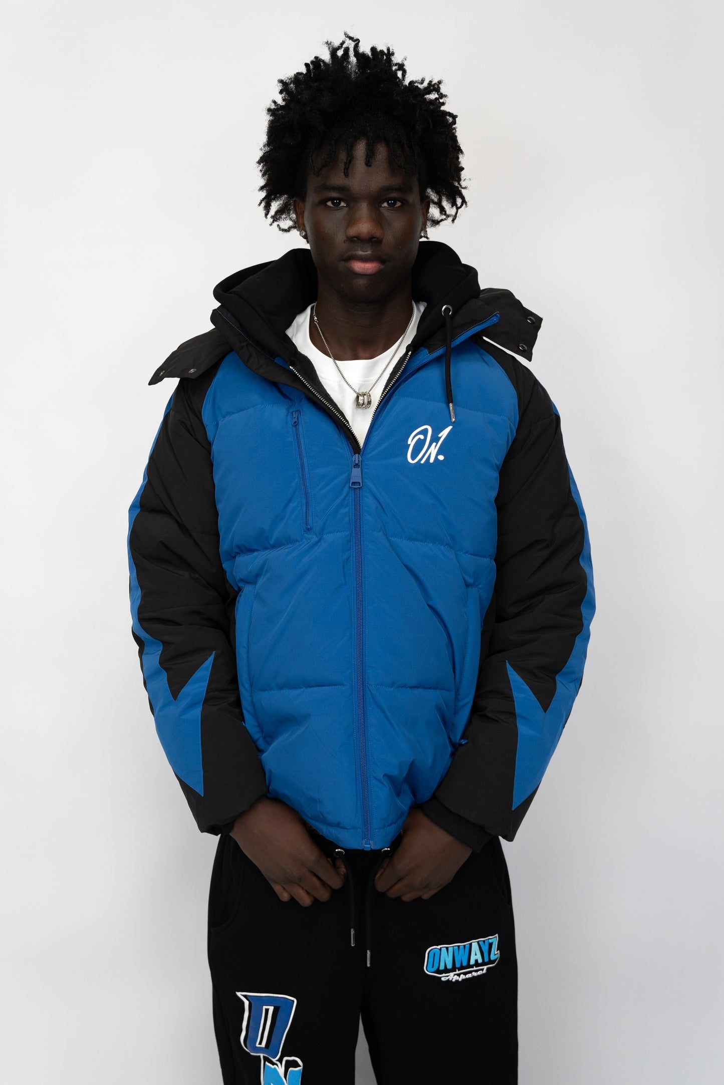 Arrow Puffer Jacket - Blue