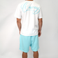 Calligraphy T Shirt - Aqua