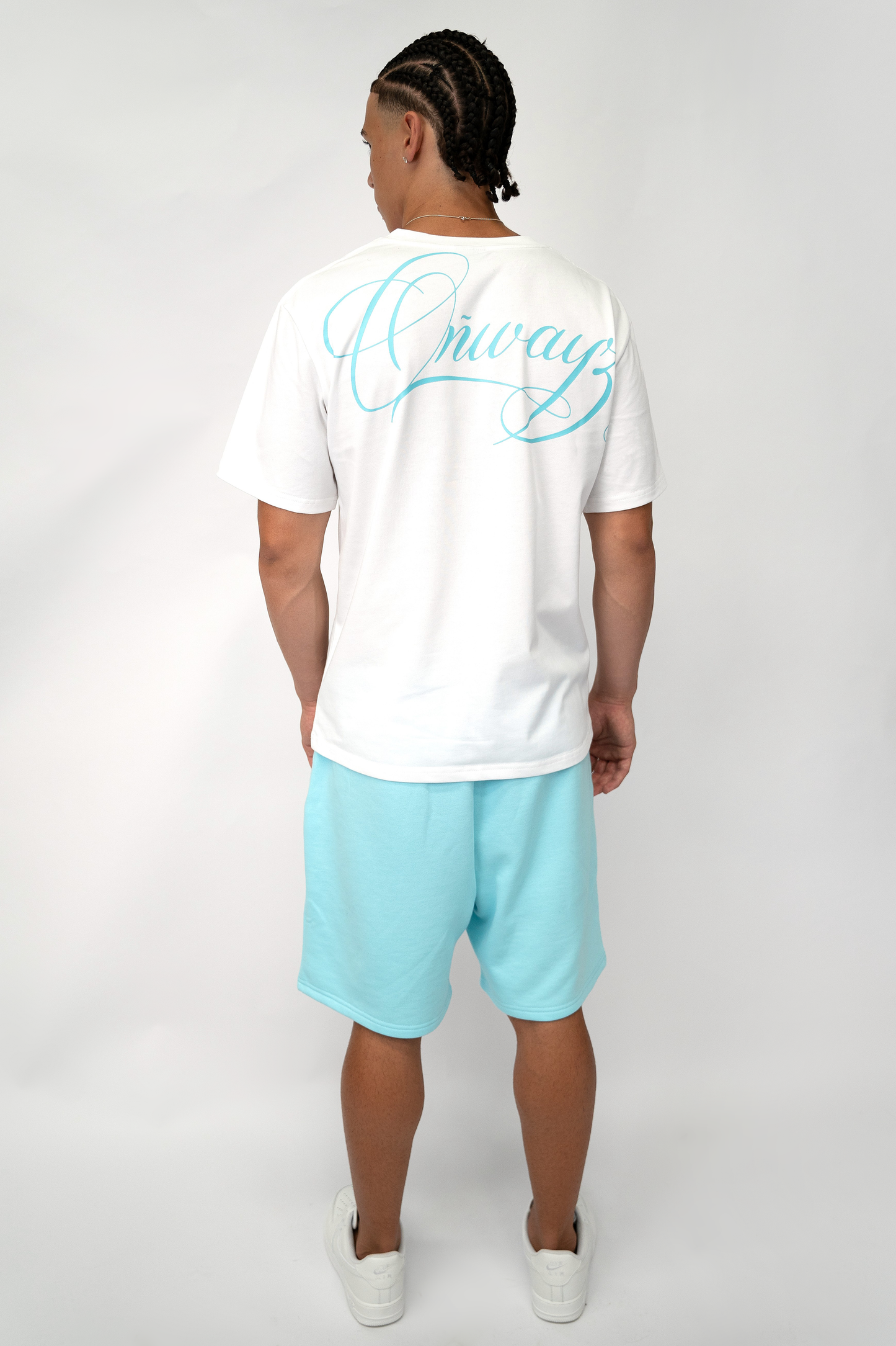 Calligraphy T Shirt - Aqua