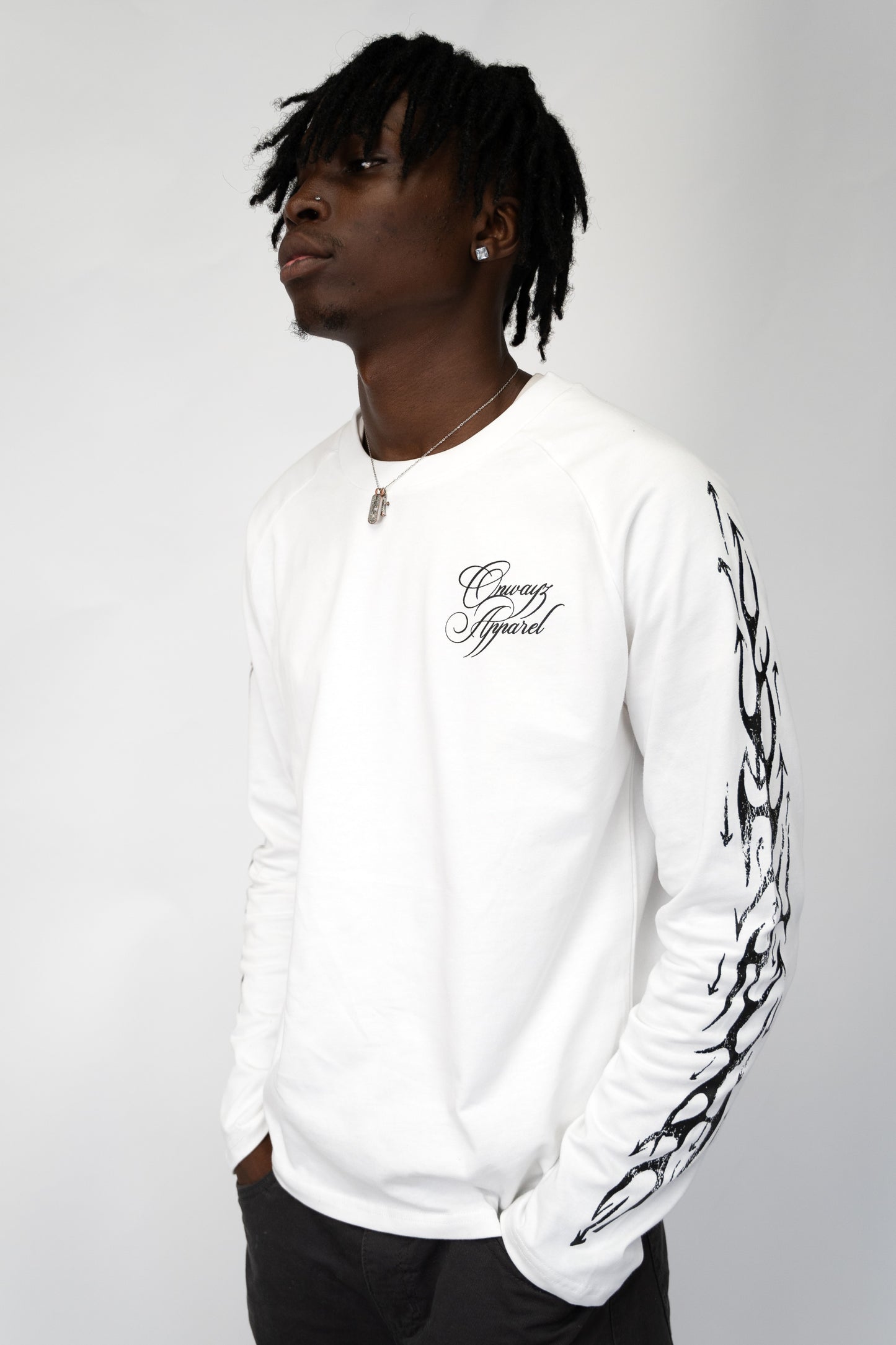 Arrow Long sleeve T Shirt - White